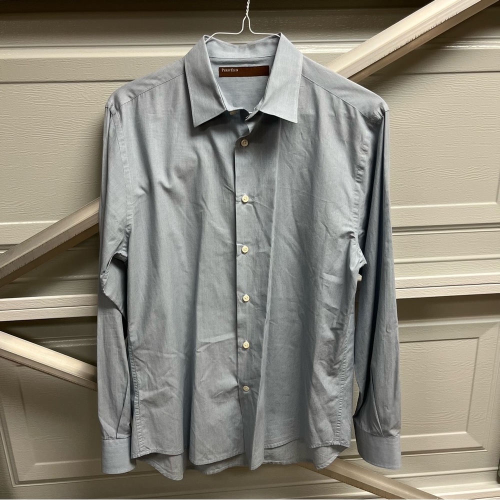Perry Ellis Blue Button Up